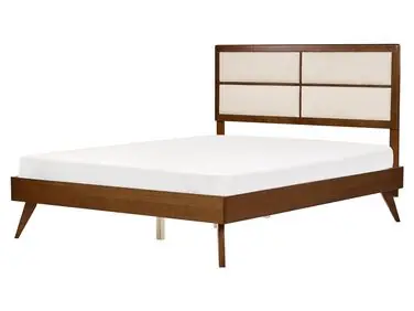 Bed POISSY 160 x 200 cm (EU King Size) Dark Ash Wood - Bedroom