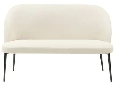 Banco de comedor 2 plazas OSBY Tela Beige claro - Sala de estar