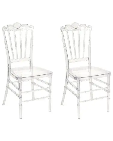 Set of 2 Dining Chairs MENDON Transparent - Dining Room