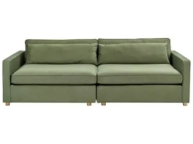 Sofa 3 Seater VINSTRA Fabric Green - Living Room