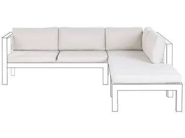 Conjunto de fundas de cojín de exterior MESSINA Blanco crema - Accesorios decorativos