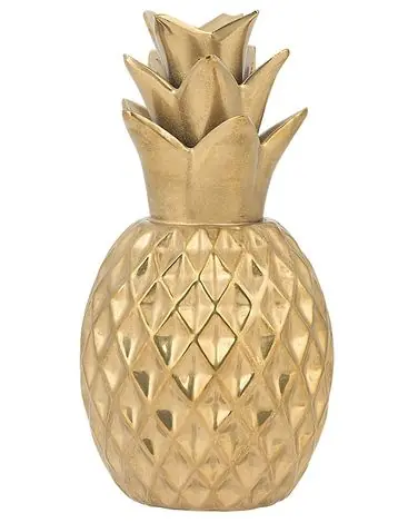 Figurine Pinapple TYANA Ceramic Gold - Home Accessories