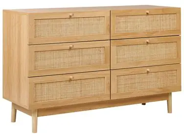 6 Drawer Chest NIVO Light Brown - Living Room