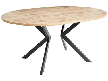 Mesa de comedor extensible CARLEA Marrón claro 120/160 cm 120 cm