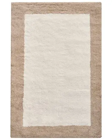 Alfombrilla de baño KABRI Marrón/Beige 60 x 90 cm Algodón - Accesorios decorativos