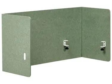 Desk Screen SOLOA 210 x 61 cm Green - Home Office