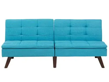 Sofa Bed 3 Seater RONNE Fabric Turquoise - Living Room