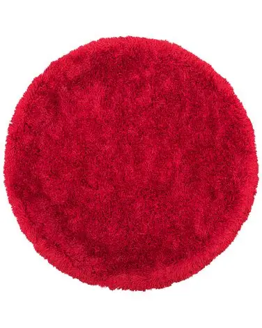 Alfombra de pelo largo CIDE Rojo ø 140 cm - Accesorios decorativos
