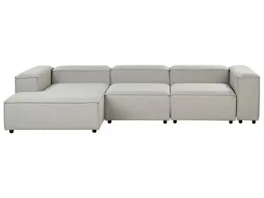 Sofá modular esquinero 4 plazas ARDAL Derecha Gris claro Tela - Sala de estar