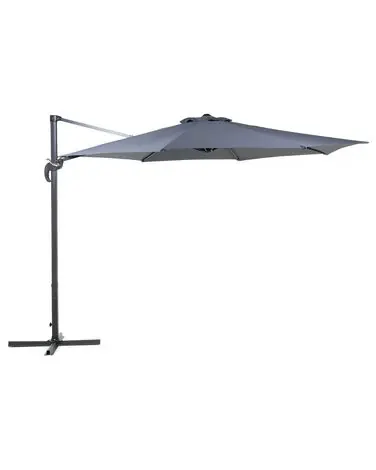Cantilever Parasol 300 cm SAVONA Dark Grey Grey - Garden & Balcony