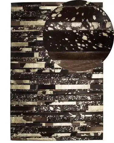 Alfombra ARTVIN Marrón 160 x 230 cm Piel - Accesorios decorativos