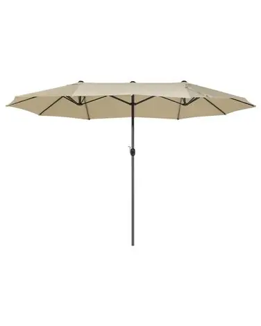 Sombrilla de jardín 460 cm SIBILLA Beige - Jardín y balcón