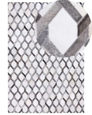 Alfombra AYDIN Gris 140 x 200 cm Piel - Accesorios decorativos