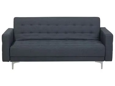 Sofa Bed 3 Seater ABERDEEN Fabric Dark Grey - Living Room