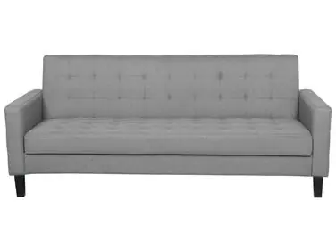 Sofa Bed 3 Seater VEHKOO Fabric Light Grey - Living Room