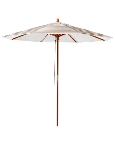 Market Parasol 260 cm FERENTILLO Beige/ White - Garden & Balcony