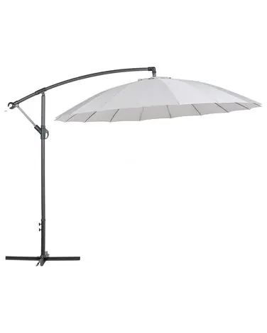 Sombrilla sin volantes 268 cm CALABRIA II Gris claro - Jardín y balcón