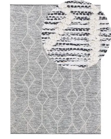 Alfombra EDREMIT Gris 140 x 200 cm Algodón - Accesorios decorativos