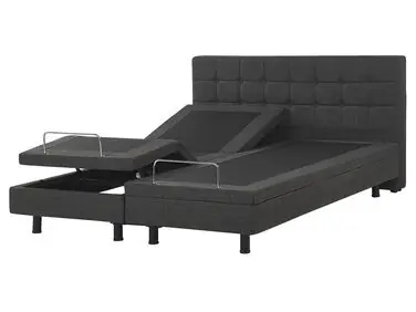Adjustable Bed Fabric DUKE 160 x 200 cm (EU King Size) Dark Grey - Bedroom