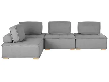 Sofá modular esquinero 4 plazas TIBRO Derecha Gris Tela - Sala de estar