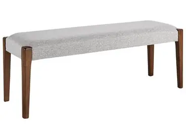 Upholstered Bench ELYRIA Fabric Dark Brown/ Grey - Bedroom
