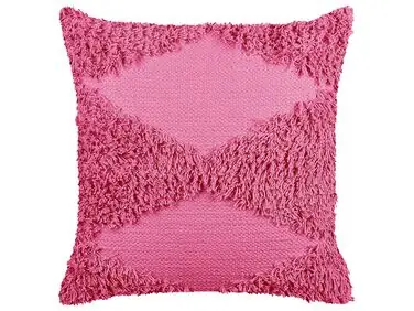 Throw Cushion RHOEO Cotton 45 x 45 cm Pink Geometric Pattern - Home Accessories
