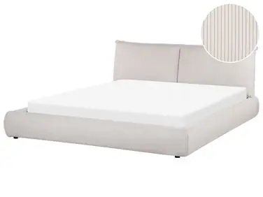 Waterbed Corduroy VINAY 180 x 200 cm (EU Super King) Light Beige - Bedroom