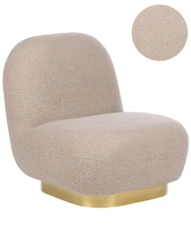 Armchair LOVIISA Boucle Beige - Living Room