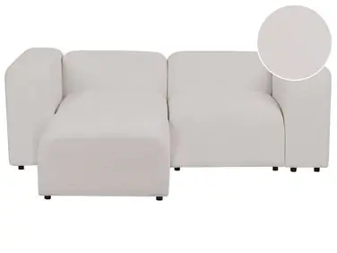 Sofá modular 2 plazas FALSTERBO Gris claro Bouclé con otomana - Sala de estar