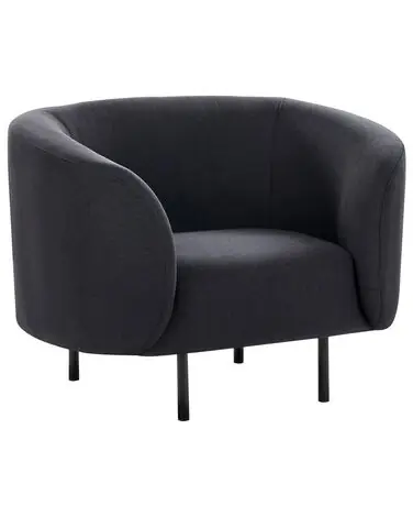 Armchair LOEN Fabric Black - Living Room