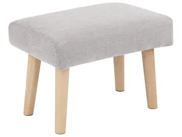 Taburete TAKOMA II Tela Gris claro - Sala de estar