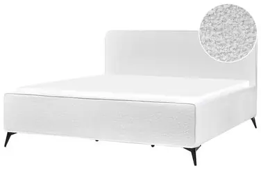 Bed Boucle VALOGNES 180 x 200 cm (EU Super King) Off-White