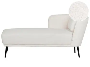 Chaise longue derecho ARTHEZE Bouclé Blanco crema - Sala de estar