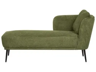 Chaise longue derecho ARTHEZE Tela Verde oscuro - Sala de estar