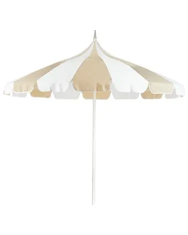 Sombrilla de jardín 245 cm MINOA Blanco/Beige - Jardín y balcón