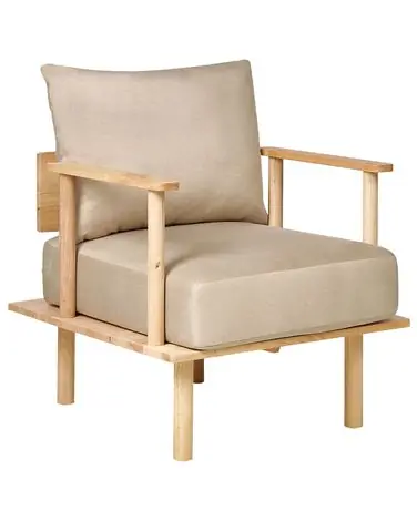 Armchair ASKER Fabric Sand Beige - Living Room