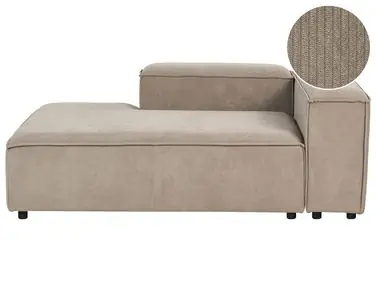 Chaise longue derecho ARDAL Pana Marrón claro - Sala de estar