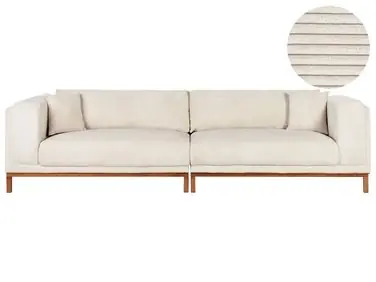 Sofa 4 Seater VENG Corduroy Light Beige - Living Room