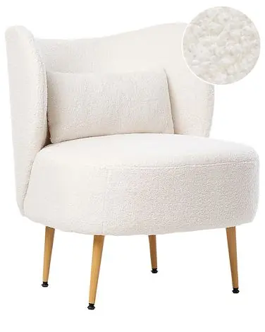 Armchair OTSBY II with Cushion Boucle Off-White