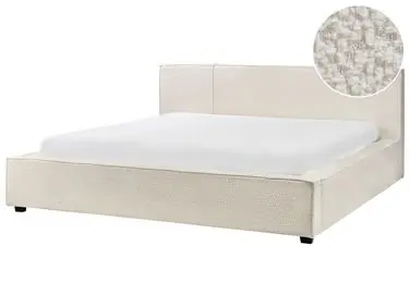 Bed Boucle MIRANDE 180 x 200 cm (EU Super King) Off-White