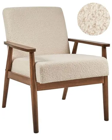 Armchair ESRUM Boucle Dark Brown/ Beige - Living Room