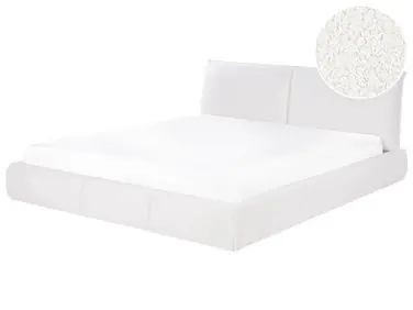 Waterbed Boucle VINAY 180 x 200 cm (EU Super King) White - Bedroom