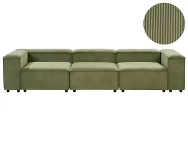 Sofá modular 3 plazas ARDAL Verde Pana - Sala de estar