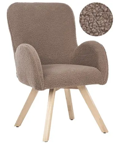 Armchair BJARN Boucle Brown - Living Room