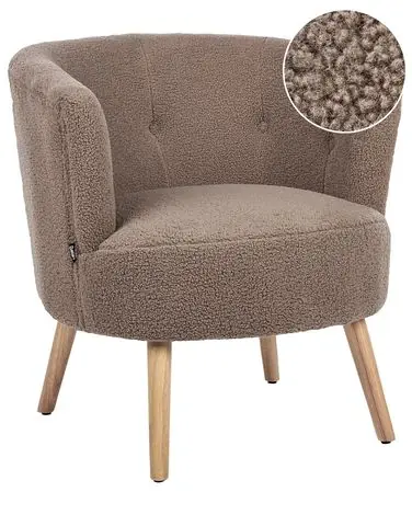 Armchair ODENZEN Boucle Brown - Living Room