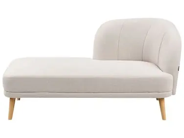 Chaise longue derecho TANLAY Tela Beige claro - Sala de estar