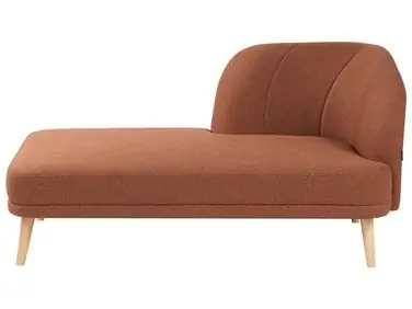 Chaise longue derecho TANLAY Tela Marrón dorado - Sala de estar