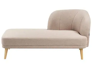 Chaise longue derecho TANLAY Tela Marrón claro - Sala de estar