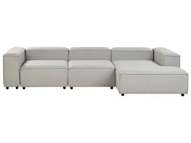 Sofá modular esquinero 4 plazas ARDAL Izquierda Gris claro Tela - Sala de estar