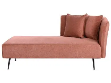 Chaise longue derecho RIOM Tela Rojo - Sala de estar